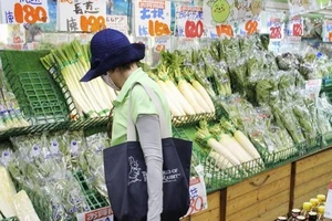 Người dân mua hàng tại một siêu thị ở Tokyo, Nhật Bản. Ảnh: Kyodo