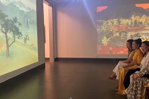Bảo tàng Mỹ thuật Việt Nam sử dụng công nghệ đồ họa chuyển động vào trưng bày. Ảnh: Bảo tàng MTVN