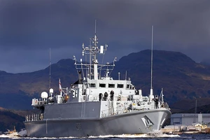 Tàu săn mìn HMS Pembroke thuộc lớp Sandown của Hải quân Anh. Ảnh: Wikipedia