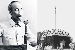 Ngày 2-9-1945, tại Quảng trường Ba Đình, Hà Nội, Chủ tịch Hồ Chí Minh đọc Tuyên ngôn Độc lập, khai sinh ra nước Việt Nam Dân chủ Cộng hòa, mở ra kỷ nguyên mới cho lịch sử dân tộc. Ảnh: tư liệu