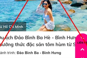 Tràn lan thông tin quảng cáo tour du lịch trái phép đến đảo Bình Ba, Bình Hưng