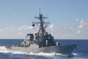 Tàu khu trục USS Mahan của Hải quân Mỹ. Ảnh: U.S. Navy