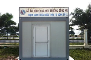 Một trạm quan trắc được tỉnh Đồng Nai lắp đặt tại KCN Biên Hòa 2