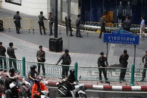 Cảnh sát Thái Lan siết chặt an ninh tại Bangkok.