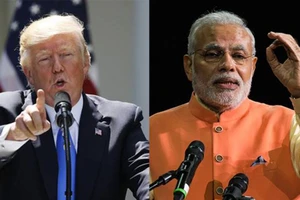 Tổng thống Mỹ Donald Trump và Thủ tướng Ấn Độ Narenra Modi. (Nguồn: India Today)