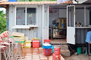 Một trường hợp cải tạo container thành nhà bếp của quán cà phê tại huyện Bình Chánh Ảnh: An Yên