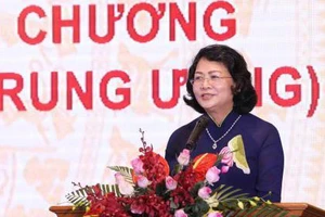 Phó Chủ tịch nước Đặng Thị Ngọc Thịnh phát biểu tại lễ kỷ niệm. Ảnh: TTXVN