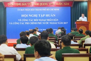 Phó Chủ tịch UBND TP Huỳnh Cách Mạng phát biểu khai mạc tại Hội nghị tập huấn. Ảnh: HCM CityWeb