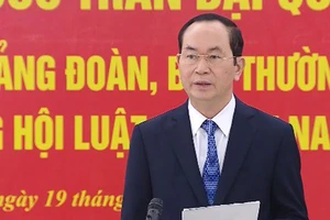 Chủ tịch nước Trần Đại Quang phát biểu tại buổi làm việc