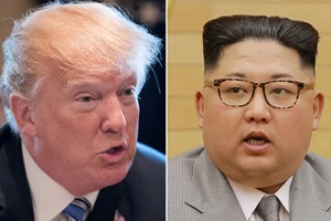 Tổng thống Mỹ Donald Trump và nhà lãnh đạo Triều Tiên Kim Jong-un. Ảnh: AP, KCNA.