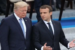 Tổng thống Pháp Macron đang có chuyến thăm Mỹ. Ảnh: UPI.