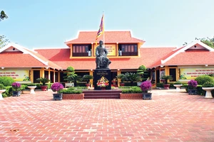Một góc di tích lịch sử Khu lưu niệm Đại thi hào Nguyễn Du ở huyện Nghi Xuân, tỉnh Hà Tĩnh