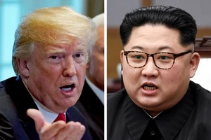Tổng thống Mỹ và lãnh đạo Triều Tiên. Ảnh: Reuters, KCNA