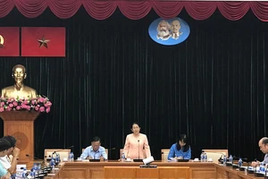 Phó Bí thư Thành ủy TPHCM Võ Thị Dung phát biểu tại buổi gặp gỡ