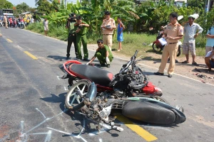 Hiện trường vụ tai nạn.