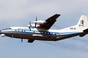 Một máy bay vận tải quân sự Shaanxi Y-8 của Myanmar, cùng loại máy bay mất tích ngày 7-6-2017. Ảnh minh họa
