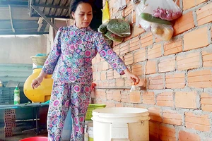 Nước máy tại nhiều khu vực trên địa bàn quận Sơn Trà không có một giọt nào từ nửa tháng qua. Ảnh: NGUYÊN KHÔI