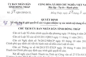 Vụ lộ thông tin người tố cáo: Chủ tịch UBND tỉnh Đồng Tháp nhận sai