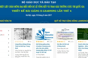 Kho bài giảng E-Learning trên website Bộ GD-ĐT.