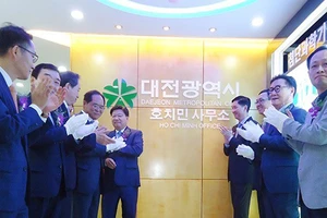Khai trương Văn phòng Đại diện TP Daejeon tại TPHCM. Ảnh: hcmcpv
