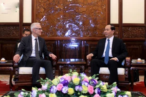 Chủ tịch nước Trần Đại Quang tiếp Tổng thư ký Interpol Jurgen Stock