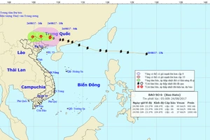 Đường đi và vị trí cơn bão Hato (nguồn: TTKTTVQG)