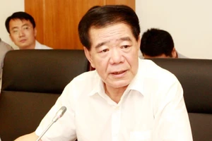 Mo Jiancheng phát biểu tại một cuộc họp của Bộ Tài chính Trung Quốc ngày 18-8-2017 tại Bắc Kinh. Ảnh: CMF