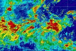 Ảnh vệ tinh về diễn biến mây ở khu vực biển Đông