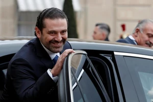 Thủ tướng Lebanon Saad al-Hariri sau cuộc gặp với Tổng thống Pháp Emmanuel Macron tại Điện Elysee ở Paris (Pháp) ngày 18-11. Ảnh: REUTERS