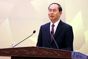 Chủ tịch nước Trần Đại Quang phát biểu tại Lễ tổng kết - Ảnh: VGP