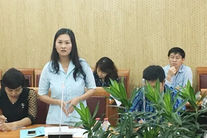 Bà Đoàn Thị Ánh Mai, Giám đốc Trung tâm Văn hóa quận 8, TPHCM phát biểu tại buổi tọa đàm.