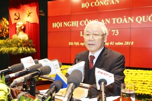 Tổng Bí thư Nguyễn Phú Trọng phát biểu tại Hội nghị Công an toàn quốc lần thứ 73