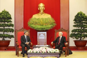 Tổng Bí thư Nguyễn Phú Trọng tiếp nước Cộng hòa Nhân dân Trung Hoa. Ảnh: TTXVN