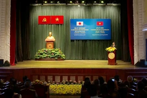 Quang cảnh Lễ kỷ niệm 45 năm thiết lập quan hệ ngoại giao Việt Nam - Nhật Bản (21-9-1973 - 21-9-2018) tại TPHCM. Ảnh: VTV