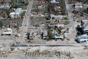 Mexico Beach là một trong những khu vực bị ảnh hưởng nặng nề nhất bởi siêu bão Michael. Ảnh: Getty