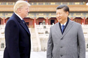 Tổng thống Mỹ Donald Trump và Chủ tịch Tập Cận Bình trong chuyến thăm Trung Quốc tháng 11-2017