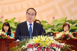 Đồng chí Nguyễn Thiện Nhân, Bí thư Thành ủy TPHCM phát biểu chỉ đạo đại hội. Ảnh: hcmcpv