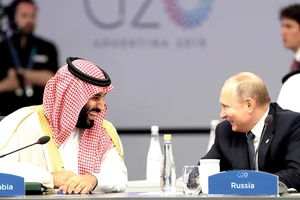 Thái tử Mohammed bin Salman và Tổng thống Nga Vladimir Putin tại Hội nghị Thượng đỉnh G20 ở Argentina năm 2018