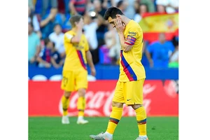 Sự thất vọng của Messi sau trận đấu với Levante