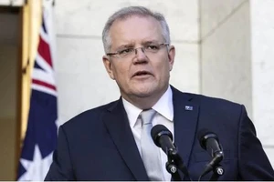 Thủ tướng Australia Scott Morrison đã công bố các hạn chế xã hội phòng chống dịch Covid-19 giai đoạn 3. Ảnh: Gary Ramage