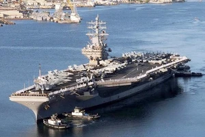 Tàu sân bay USS Reagan của Mỹ. Ảnh: MilitaryFactory