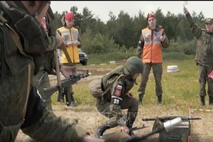 Lực lượng quân cảnh Nga tham gia cuộc tập trận Strazh 2020. Ảnh: Sputnik/TTXVN