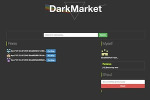 Giao diện trang DarkMarket