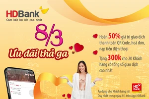 HDBank ưu đãi hàng loạt dịch vụ, quà tặng đến khách hàng dịp 8-3