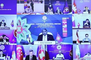  Bộ trưởng Ngoại giao các nước tham dự Hội nghị Bộ trưởng Ngoại giao ASEAN - Australia theo hình thức trực tuyến. Ảnh: TTXVN