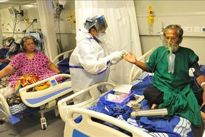 Bệnh nhân Covid-19 được điều trị tại bệnh viện ở Bangalore, Ấn Độ. Ảnh minh họa: THX/TTXVN