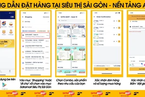 Người dân trên địa bàn quận 10 có thể đặt mua hàng tại Satramart – Siêu thị Sài Gòn qua ứng dụng di động