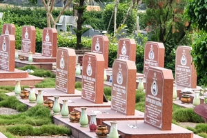 Khu mộ liệt sĩ trong Nghĩa trang Liệt sĩ Thành phố tại TP Thủ Đức