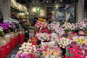 Hoa tại chợ hoa Hồ Thị Kỷ (quận 10)