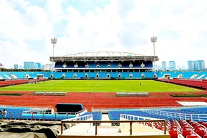 Sân vận động quốc gia Mỹ Đình (TP Hà Nội) được sửa chữa khang trang